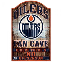 Edmonton Oilers Fan Cave Wood Sign 11" x 17" 1/4" Thick