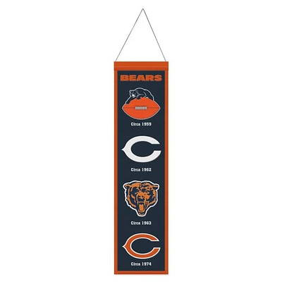 Chicago Bears Evolution Wool Banner 8" x 32"
