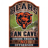 Chicago Bears Fan Cave Wood Sign 11" x 17" 1/4" Thick