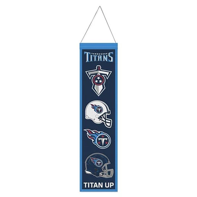 Tennessee Titans Evolution Wool Banner 8" x 32"
