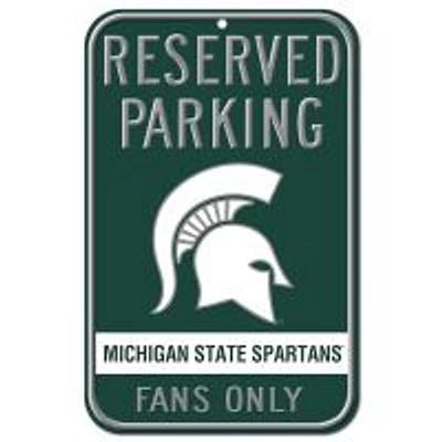 Michigan State Spartans Plastic Sign 11" x 17"