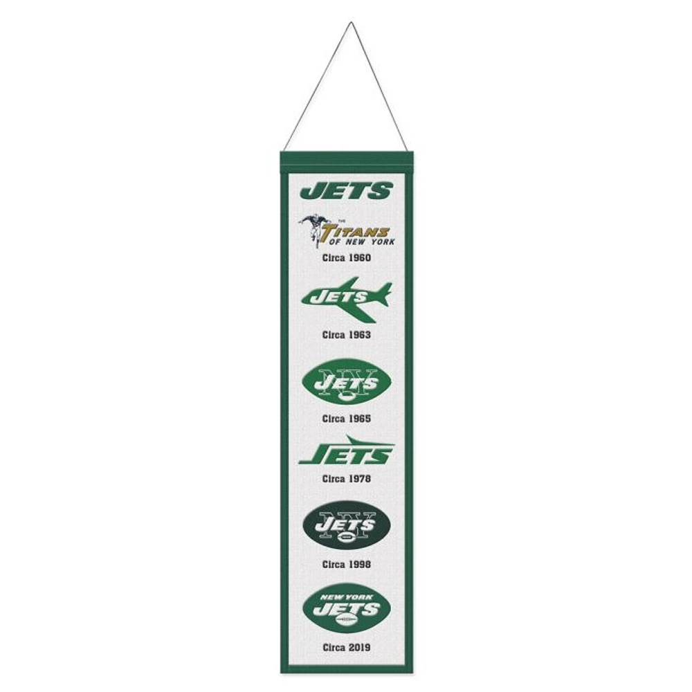 New York Jets Evolution Wool Banner 8" x 32"