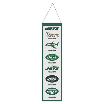 New York Jets Evolution Wool Banner 8" x 32"