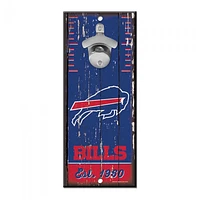 Buffalo Bills Bottle Opener Sign 5" x 11"