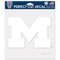 Michigan Wolverines Perfect Cut White Decal 8" x 8"