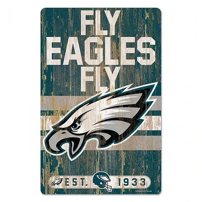 Philadelphia Eagles Slogan Wood Sign 11" x 17" 1/4" Thick