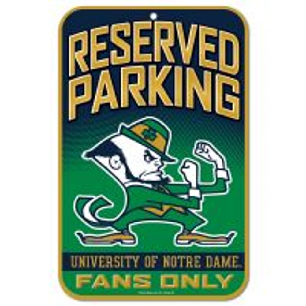 Notre Dame Fighting Irish Leprechaun Plastic Sign 11" x 17"