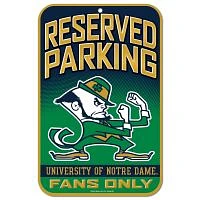 Notre Dame Fighting Irish Leprechaun Plastic Sign 11" x 17"