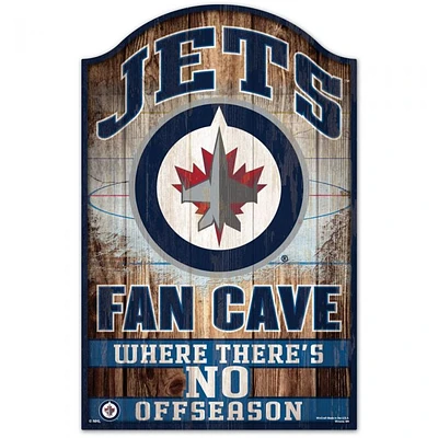 Winnipeg Jets Fan Cave Wood Sign 11" x 17" 1/4" Thick