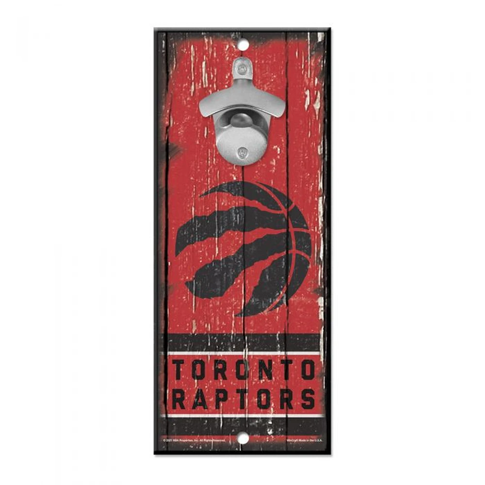 Toronto Raptors Bottle Opener Sign 5" x 11"