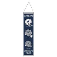 Dallas Cowboys Evolution Wool Banner 8" x 32"