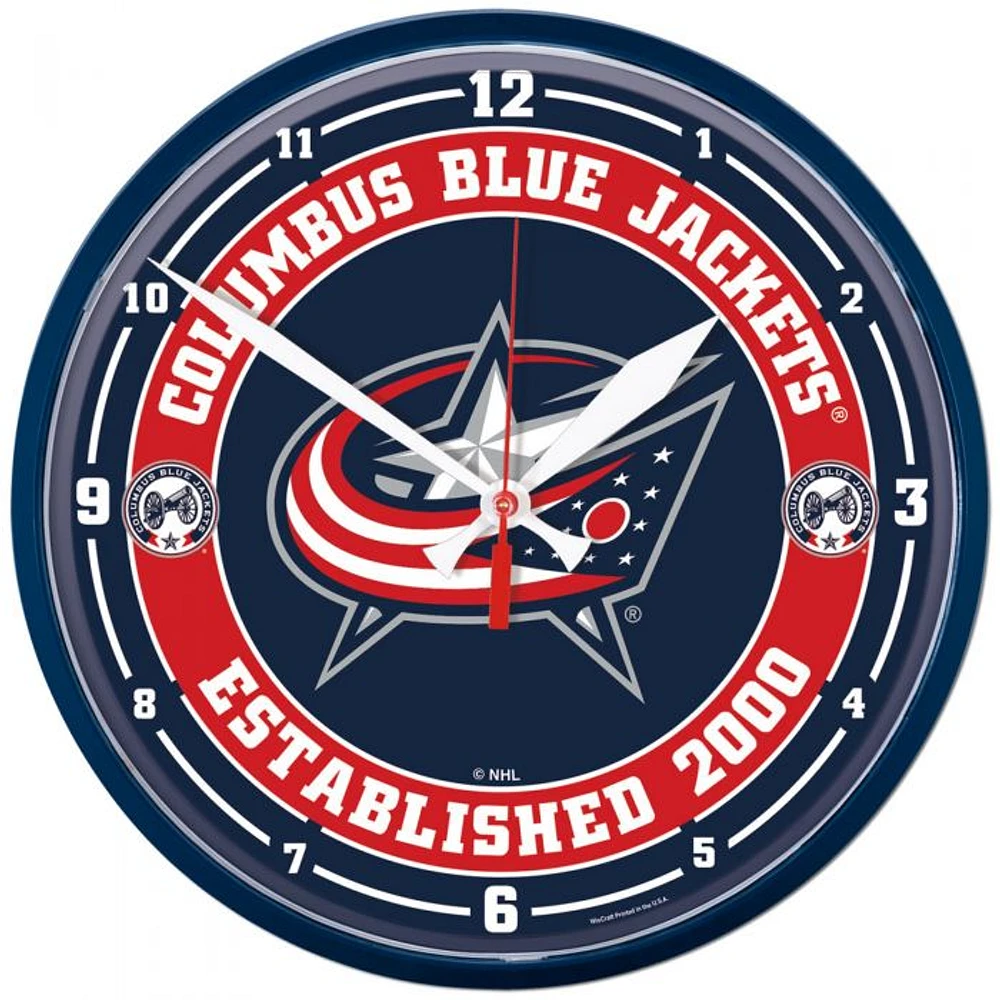 Columbus Blue Jackets Round Wall Clock 12.75"