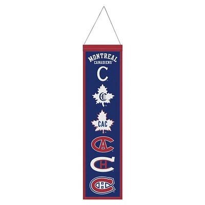 Montreal Canadiens Evolution Wool Banner 8" x 32"
