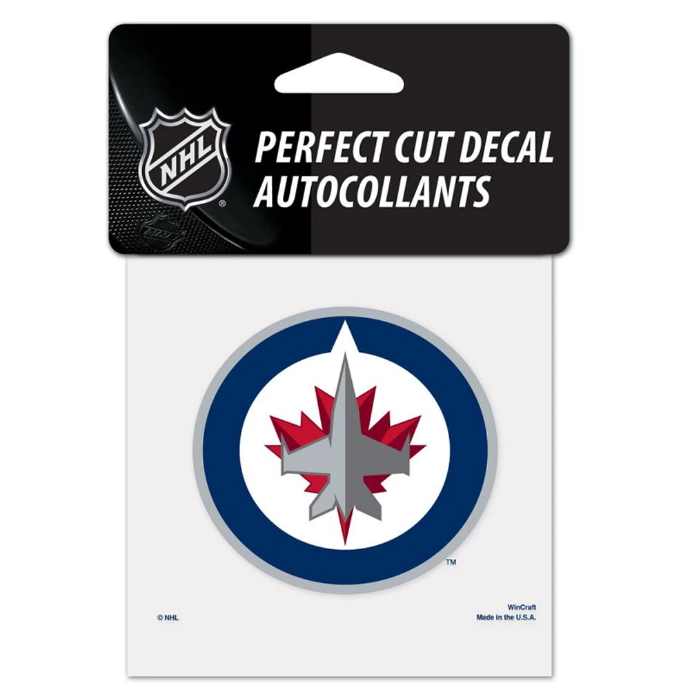 Winnipeg Jets Perfect Cut Colour Decal 4" x 4"