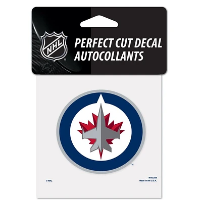 Winnipeg Jets Perfect Cut Colour Decal 4" x 4"