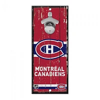 Montreal Canadiens Bottle Opener Sign 5" x 11"