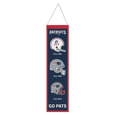 New England Patriots Evolution Wool Banner 8" x 32"