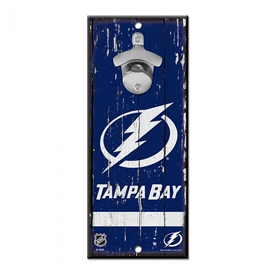 Tampa Bay Lightning Bottle Opener Sign 5" x 11"