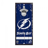 Tampa Bay Lightning Bottle Opener Sign 5" x 11"
