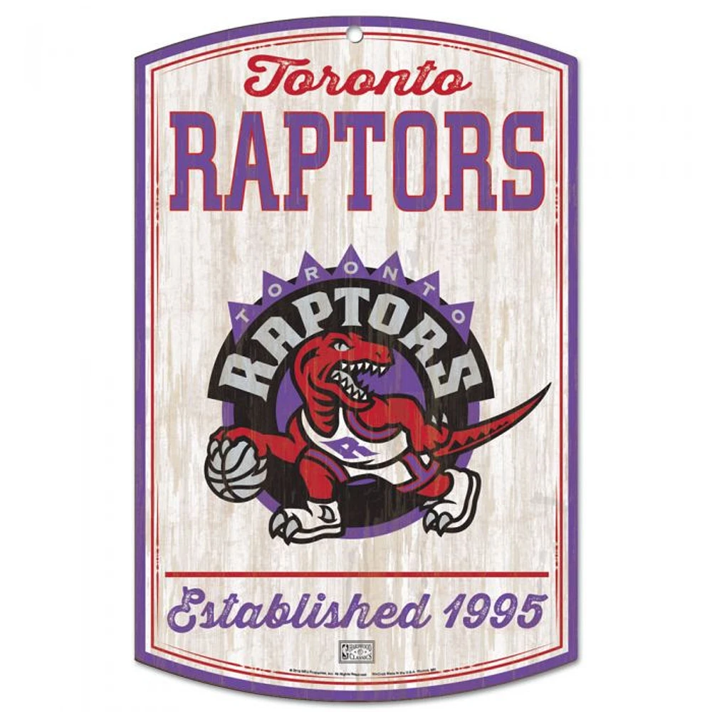 Toronto Raptors Classic Logo Retro Wood Sign 11" x 17" 1/4" Thick