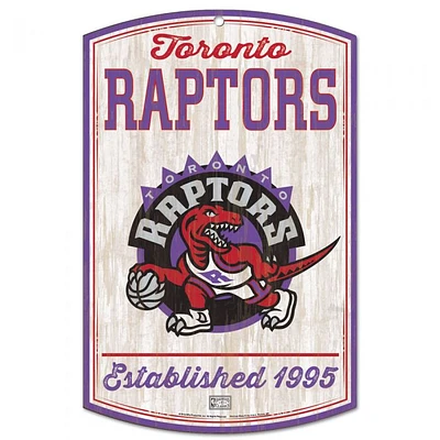 Toronto Raptors Classic Logo Retro Wood Sign 11" x 17" 1/4" Thick