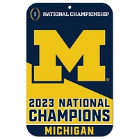 Michigan Wolverines 2023 National Champions Plastic Sign 11" x 17"