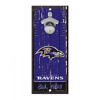 Baltimore Ravens Bottle Opener Sign 5" x 11"