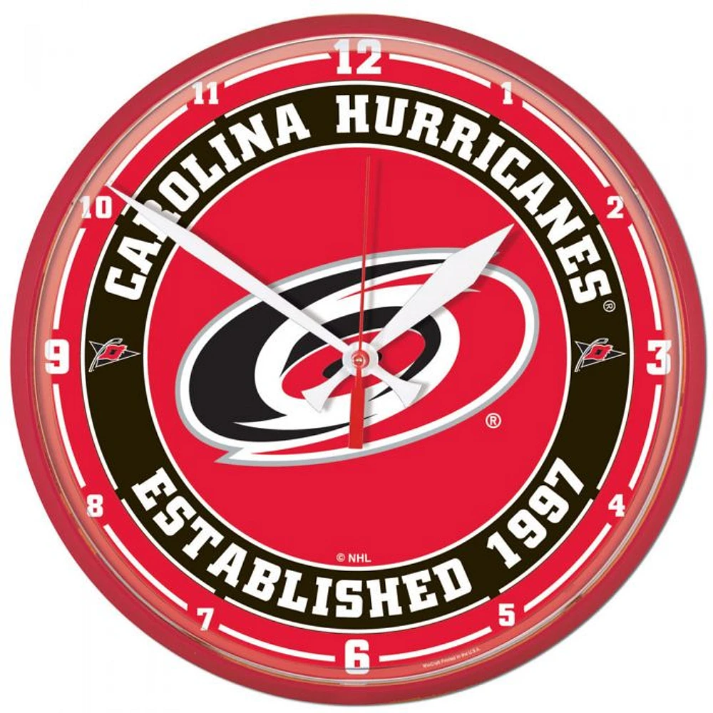 Carolina Hurricanes Round Wall Clock 12.75"
