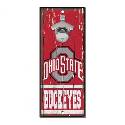 Ohio State Buckeyes Bottle Opener Sign 5" x 11"