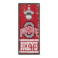 Ohio State Buckeyes Bottle Opener Sign 5" x 11"