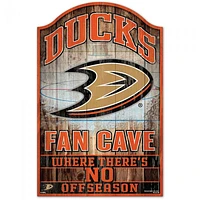 Anaheim Ducks Fan Cave Wood Sign 11" x 17" 1/4" Thick