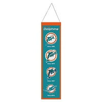 Miami Dolphins Evolution Wool Banner 8" x 32"