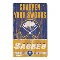 Buffalo Sabres Slogan Wood Sign 11" x 17" 1/4" Thick