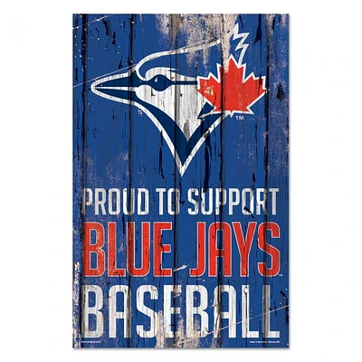 Toronto Blue Jays Proud Wood Sign 11" x 17" 1/4" Thick
