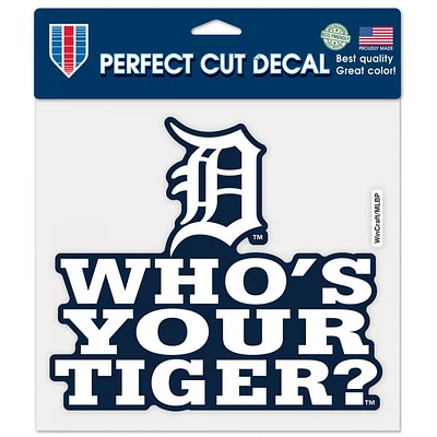 Detroit Tigers Slogan Perfect Cut Colour Decal 8" x 8"