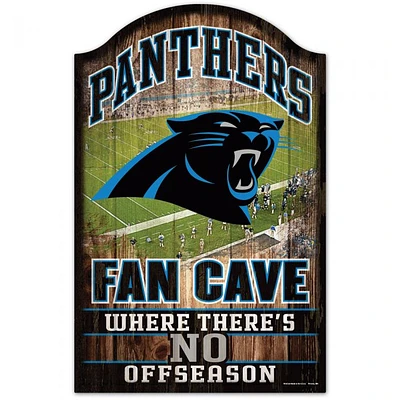 Carolina Panthers Fan Cave Wood Sign 11" x 17" 1/4" Thick