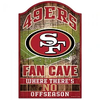 San Francisco 49ers Fan Cave Wood Sign 11" x 17" 1/4" Thick