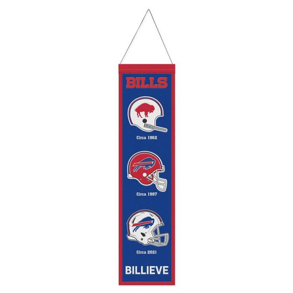 Buffalo Bills Evolution Wool Banner 8" x 32"