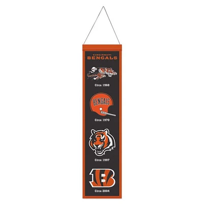 Cincinnati Bengals Evolution Wool Banner 8" x 32"