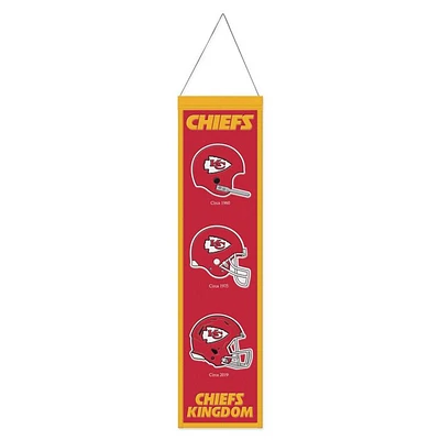 Kansas City Chiefs Evolution Wool Banner 8" x 32"