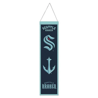 Seattle Kraken Evolution Wool Banner 8" x 32"