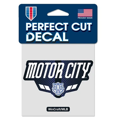 Detroit Tigers Slogan Perfect Cut Colour Decal 4" x 4"