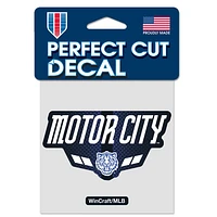 Detroit Tigers Slogan Perfect Cut Colour Decal 4" x 4"