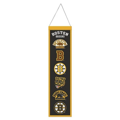 Boston Bruins Evolution Wool Banner 8" x 32"