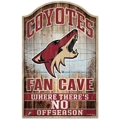 Arizona Coyotes Fan Cave Wood Sign 11" x 17" 1/4" Thick