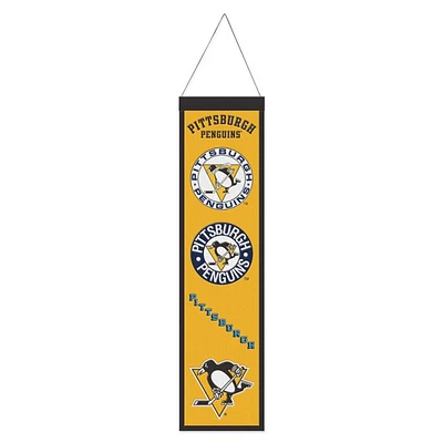 Pittsburgh Penguins Evolution Wool Banner 8" x 32"
