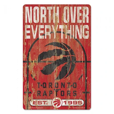 Toronto Raptors Slogan Wood Sign 11" x 17" 1/4" Thick