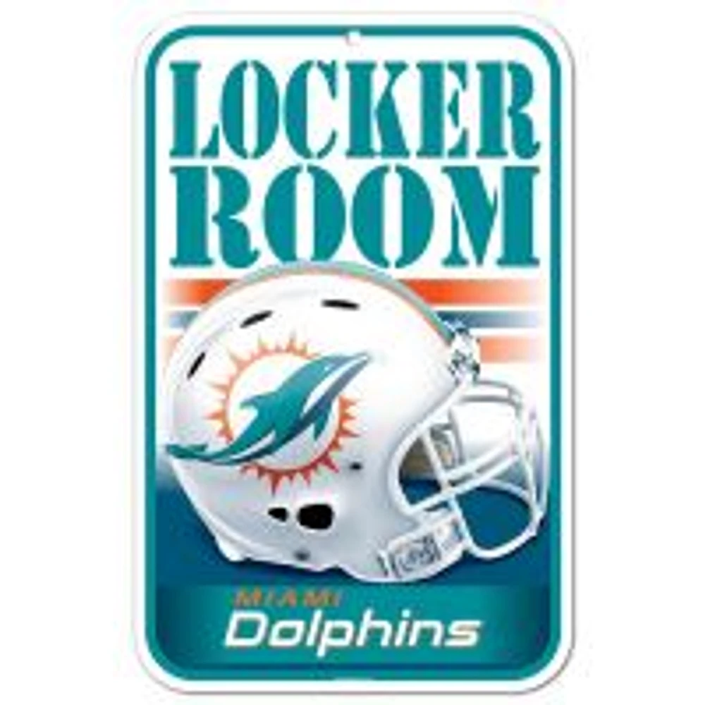 Miami Dolphins Plastic Sign 11" x 17"