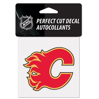 Calgary Flames Perfect Cut Colour Decal 4" x 4"