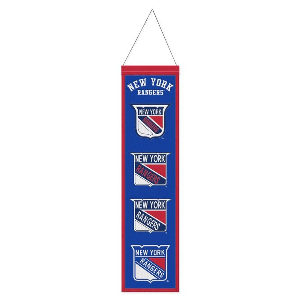 New York Rangers Evolution Wool Banner 8" x 32"